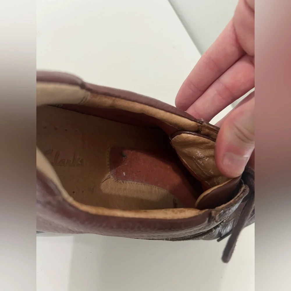 Clarks Men's Dark Brown Leather Oxfords